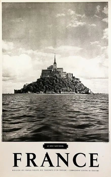Framed Print : Poster, Mont St Michel, France Framed Print : Poster, Mont St Michel, France