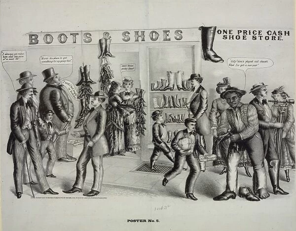 Poster no. 5 - boots & shoes, one price cash shoe store