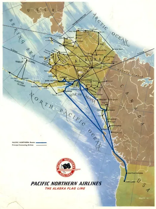Framed Print : Poster, Pacific Northern Airlines Framed Print : Poster, Pacific Northern Airlines