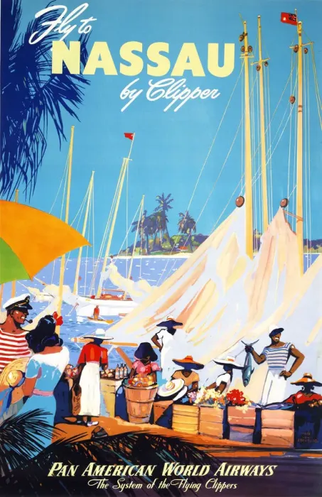 Framed Print : Poster, Pan American World Airways to Nassau Framed Print : Poster, Pan American World Airways to Nassau