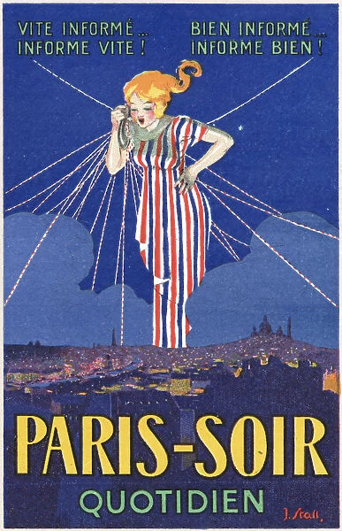 POSTER FOR PARIS=SOIR