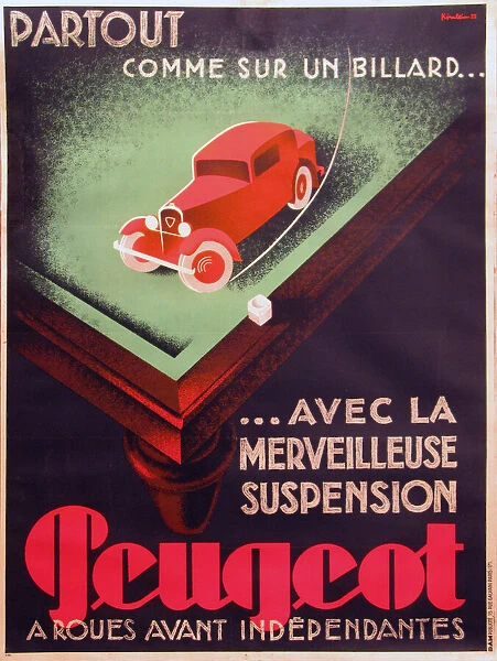 Poster, Peugeot cars