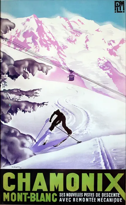 Framed Print : Poster, PLM, Chamonix, Mont Blanc, France Framed Print : Poster, PLM, Chamonix, Mont Blanc, France