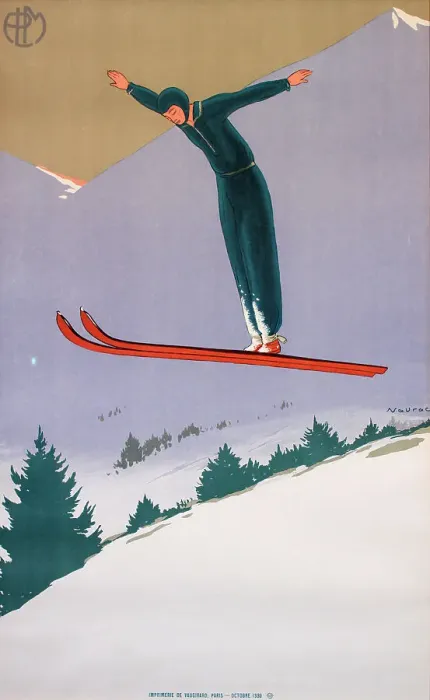Framed Print : Poster, PLM, Winter Sports, Ski Jump Framed Print : Poster, PLM, Winter Sports, Ski Jump