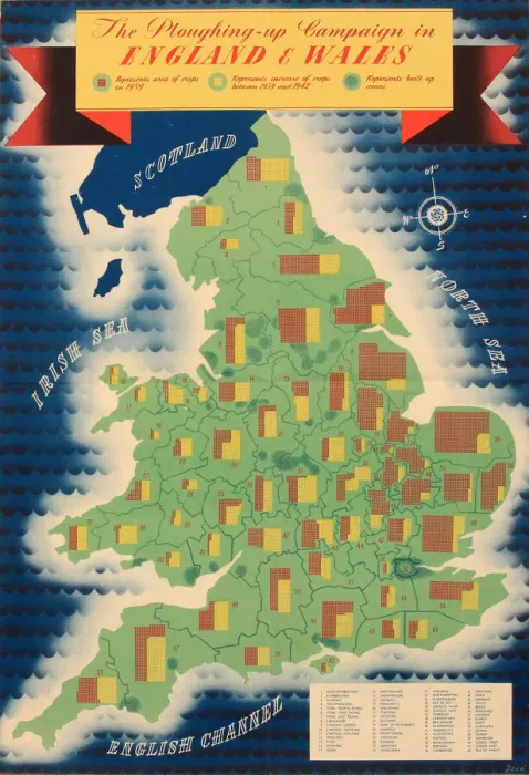 Framed Print : Poster, The Ploughing-Up Campaign in England and Wales Framed Print : Poster, The Ploughing-Up Campaign in England and Wales