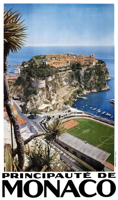 Framed Print : Poster, Principality of Monaco Framed Print : Poster, Principality of Monaco