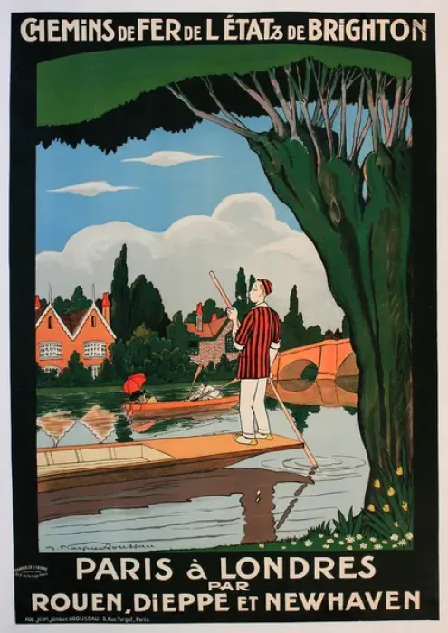 Framed Print : Poster, railway service from Paris to London Framed Print : Poster, railway service from Paris to London