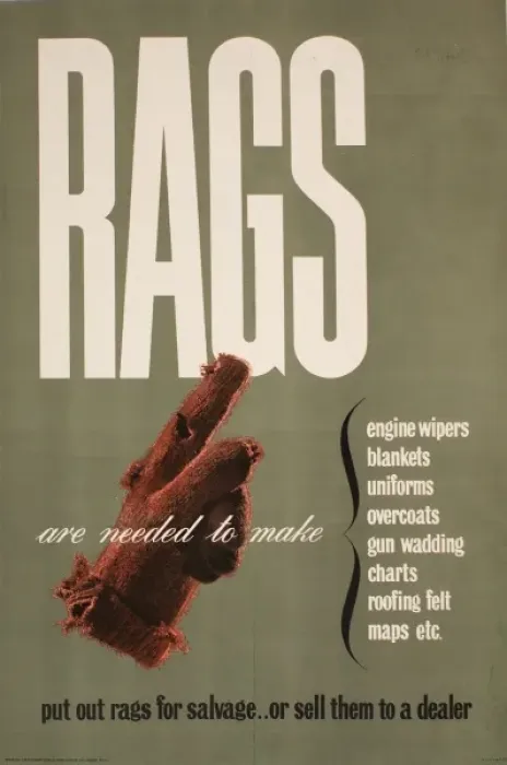 Framed Print : Poster requesting Rags for salvage Framed Print : Poster requesting Rags for salvage