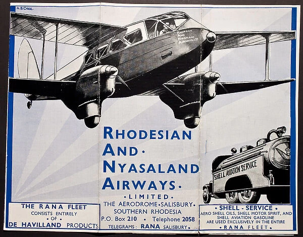 Poster, Rhodesian and Nyasaland Airways Limited