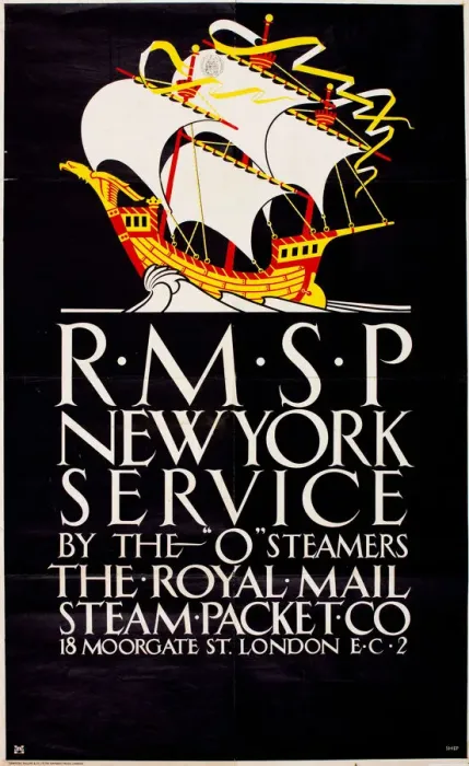 Framed Print : Poster, RMSP New York service by Royal Mail Framed Print : Poster, RMSP New York service by Royal Mail