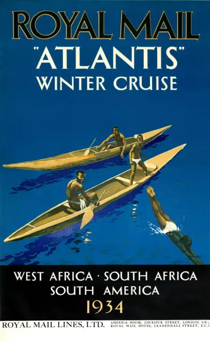 Framed Print : Poster, Royal Mail Atlantis Winter Cruise Framed Print : Poster, Royal Mail Atlantis Winter Cruise