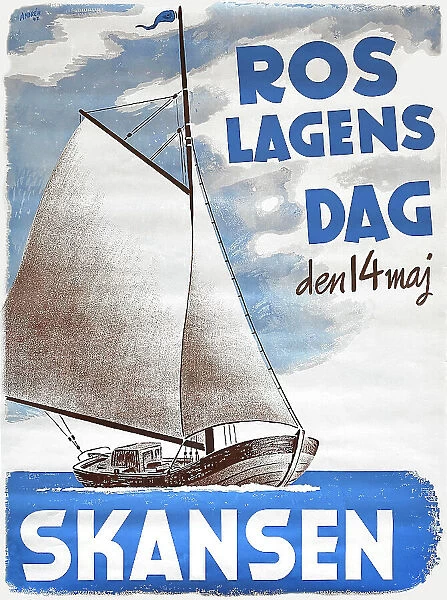 Poster, sailing event, 14 May, Skansen, Sweden