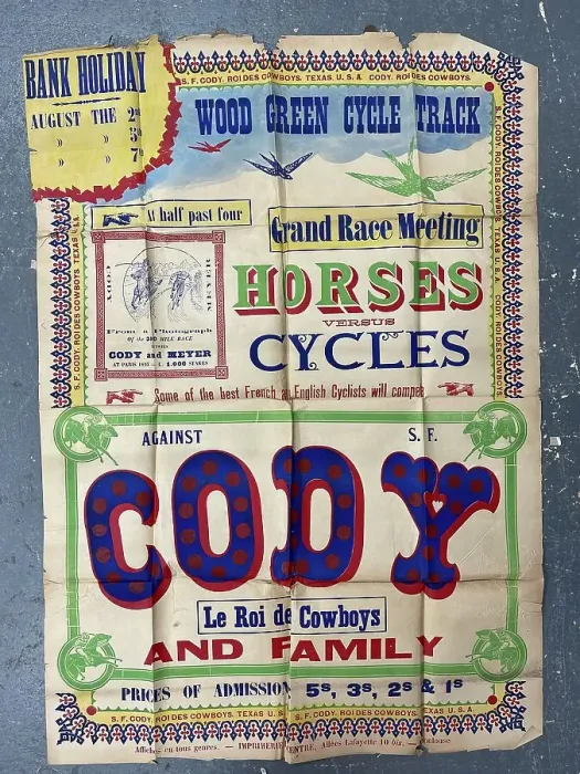 Framed Print : Poster, Samuel Cody and Family, Wood Green Cycle Track Framed Print : Poster, Samuel Cody and Family, Wood Green Cycle Track