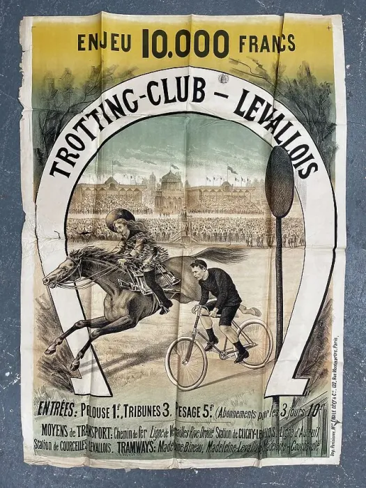 Framed Print : Poster, Samuel Cody, Trotting Club, Levallois, Paris Framed Print : Poster, Samuel Cody, Trotting Club, Levallois, Paris