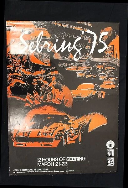 Poster, Sebring 12 hour race, 21-22 March 1975