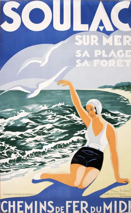 Framed Print : Poster, Soulac sur Mer, France Framed Print : Poster, Soulac sur Mer, France