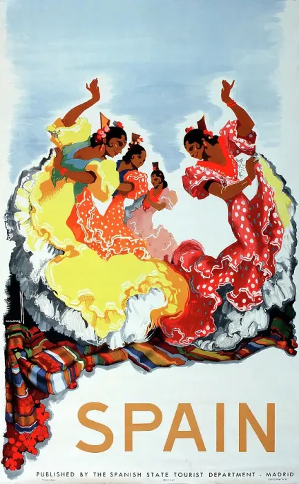 Framed Print : Poster, Spanish Dancers Framed Print : Poster, Spanish Dancers