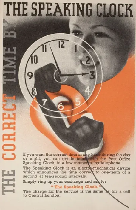 Framed Print : Poster, The Speaking Clock Framed Print : Poster, The Speaking Clock