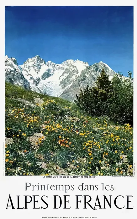 Framed Print : Poster, Spring in the French Alps Framed Print : Poster, Spring in the French Alps