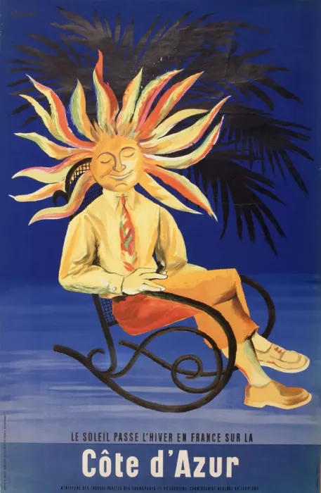Framed Print : Poster, The sun spends the winter on the Cote d Azur Framed Print : Poster, The sun spends the winter on the Cote d Azur