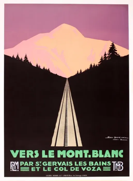 Framed Print : Poster, travel to Mont Blanc Framed Print : Poster, travel to Mont Blanc