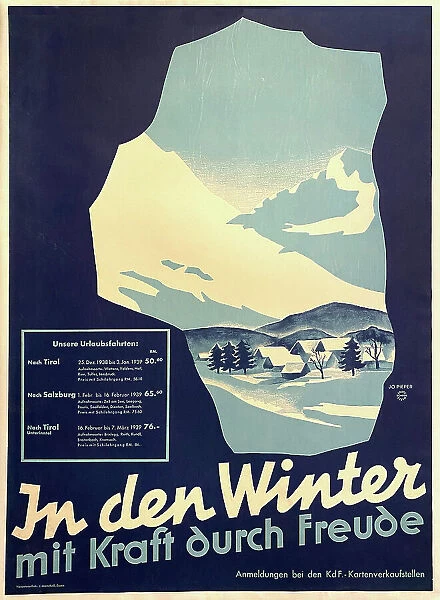 Poster, Tyrol and Salzburg, winter sports