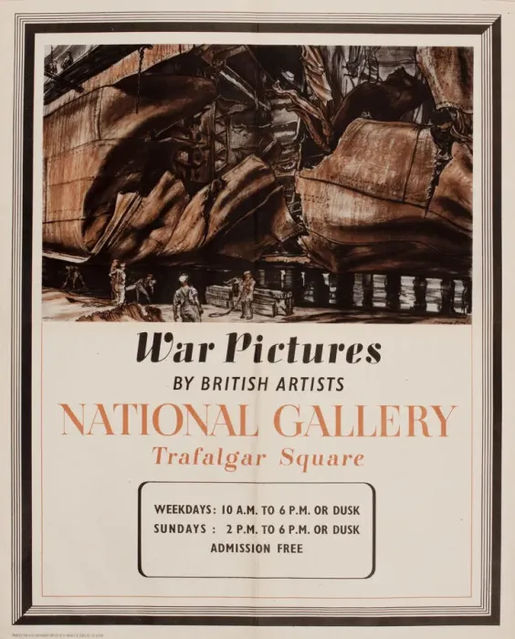 Framed Print : Poster, War Pictures by British Artists, National Gallery Framed Print : Poster, War Pictures by British Artists, National Gallery