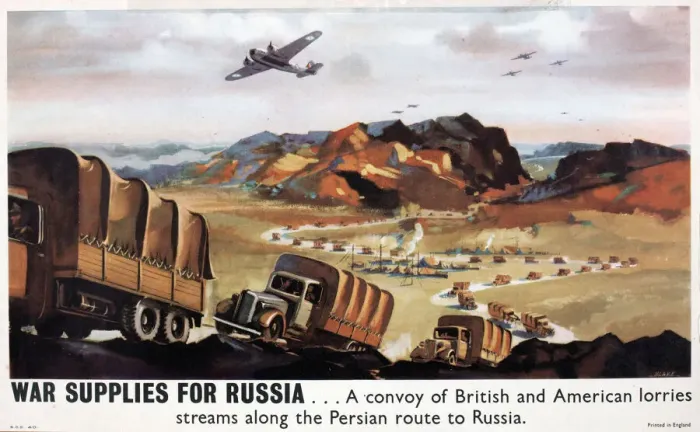 Framed Print : Poster, War Supplies for Russia, WW2 Framed Print : Poster, War Supplies for Russia, WW2