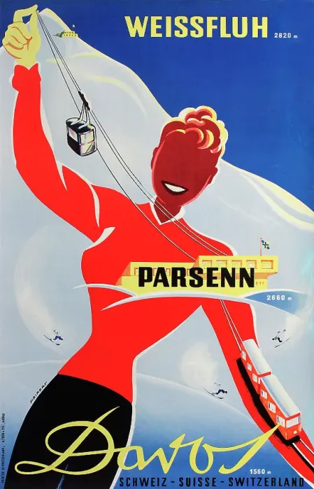 Framed Print : Poster, Weissfluh, Parsenn, Davos, Switzerland Framed Print : Poster, Weissfluh, Parsenn, Davos, Switzerland