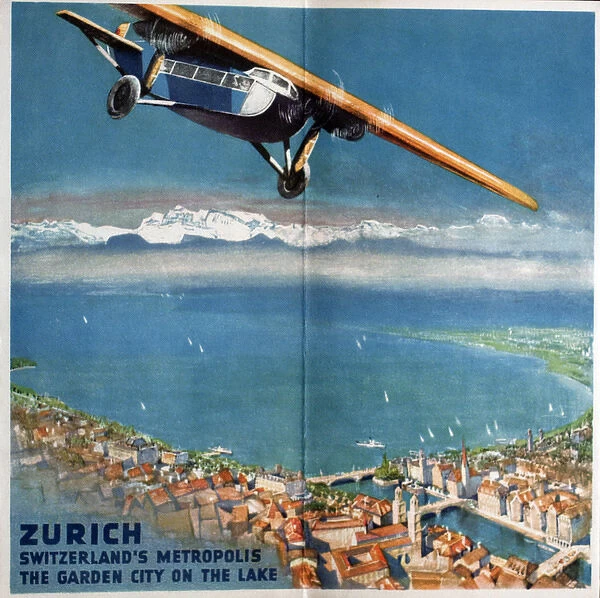 Poster, Zurich, The Garden City on the Lake