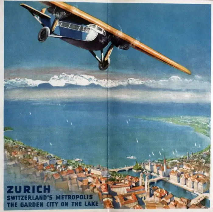 Framed Print : Poster, Zurich, The Garden City on the Lake Framed Print : Poster, Zurich, The Garden City on the Lake