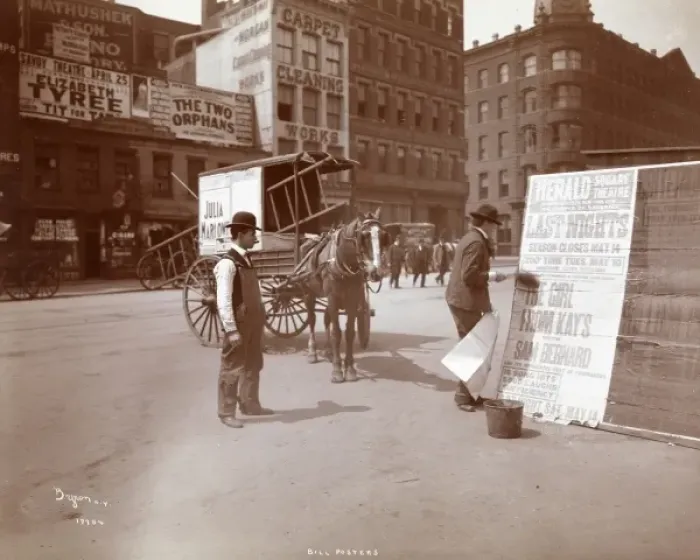 Framed Print : Bill Posters, New York Framed Print : Bill Posters, New York