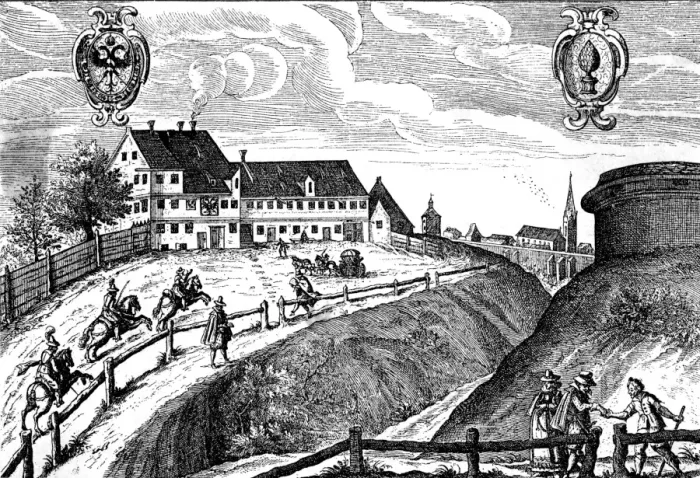 Framed Print : Posthaus at Augsberg Framed Print : Posthaus at Augsberg