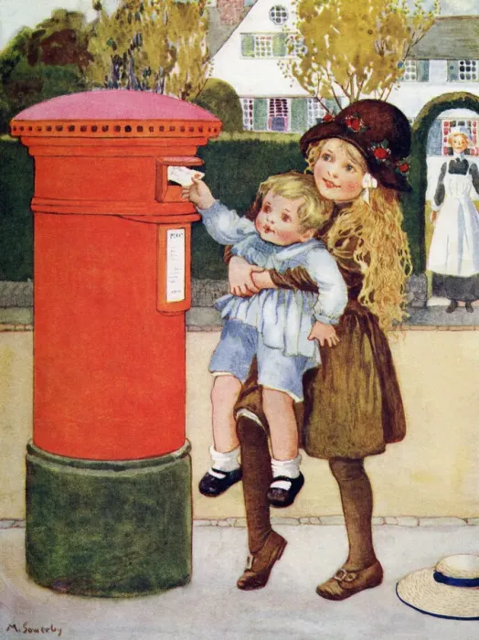 Framed Print : Posting a letter Framed Print : Posting a letter