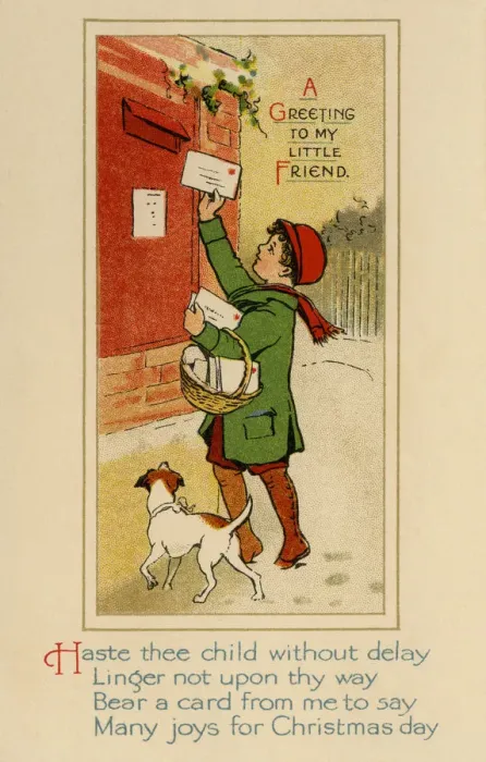 Framed Print : Posting a Xmas letter Framed Print : Posting a Xmas letter