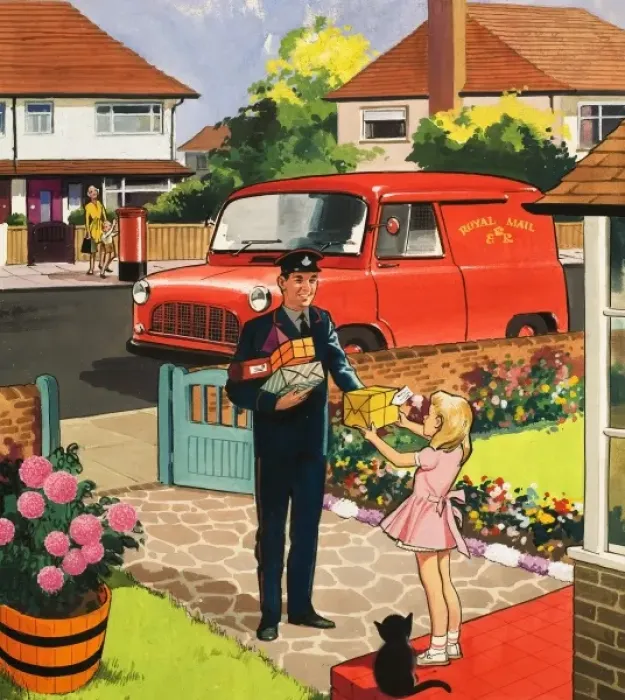 Framed Print : Postman. People You See. Postman. From Teddy Bear (date unknown) Framed Print : Postman. People You See. Postman. From Teddy Bear (date unknown)