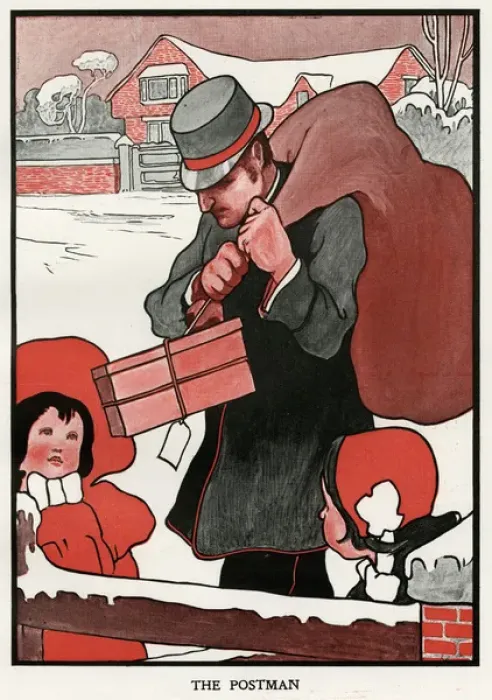 Framed Print : The Postman by Charles Robinson Framed Print : The Postman by Charles Robinson