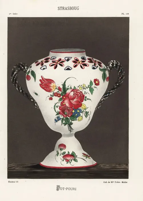 Framed Print : Pot-pourri vase from Strasbourg, 18th century Framed Print : Pot-pourri vase from Strasbourg, 18th century