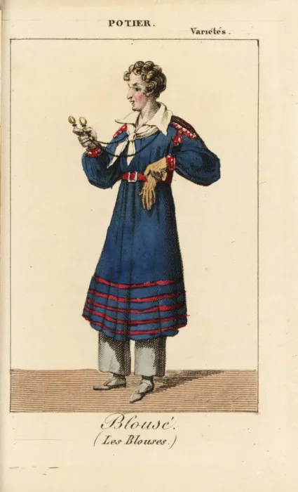 Framed Print : Potier as Blouse in Les Blouses at the Theatre Framed Print : Potier as Blouse in Les Blouses at the Theatre