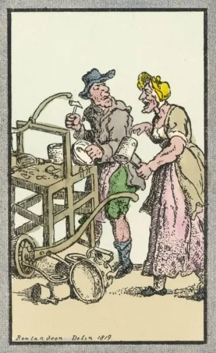 Framed Print : Pots and Kettles to Mend Framed Print : Pots and Kettles to Mend