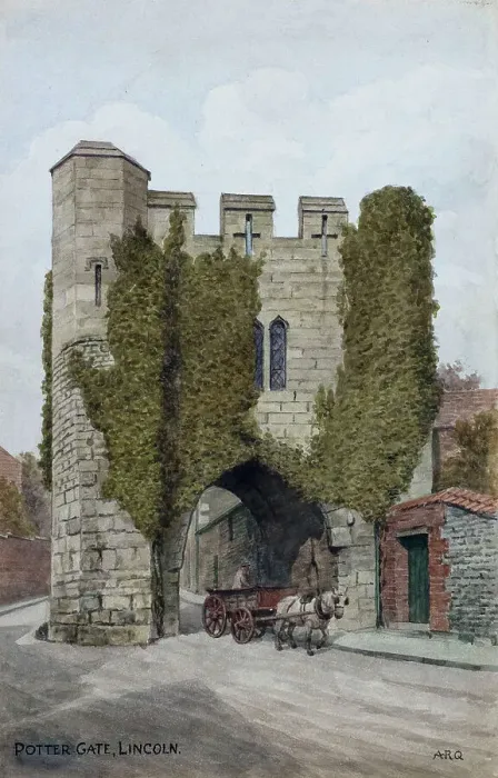 Framed Print : Potter Gate, Lincoln, Lincolnshire