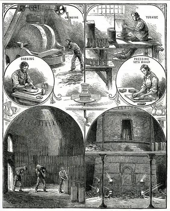 Framed Print : Pottery Making scenes Framed Print : Pottery Making scenes