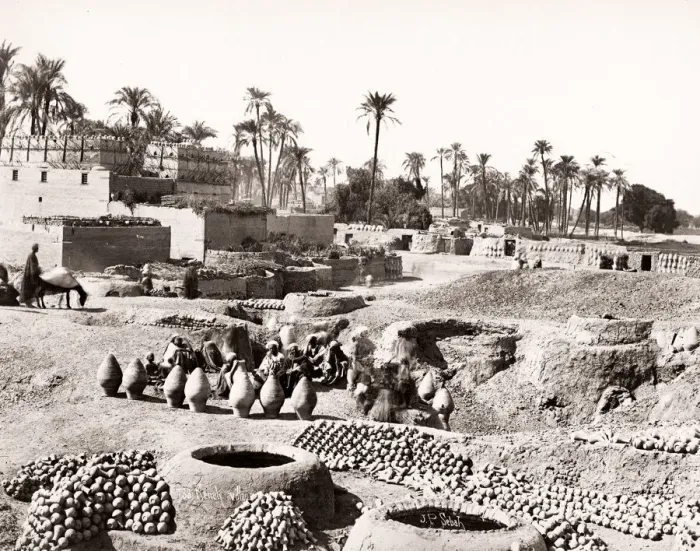 Framed Print : Pottery works, manufacturing industry, Egypt, c. 1890 s Framed Print : Pottery works, manufacturing industry, Egypt, c. 1890 s