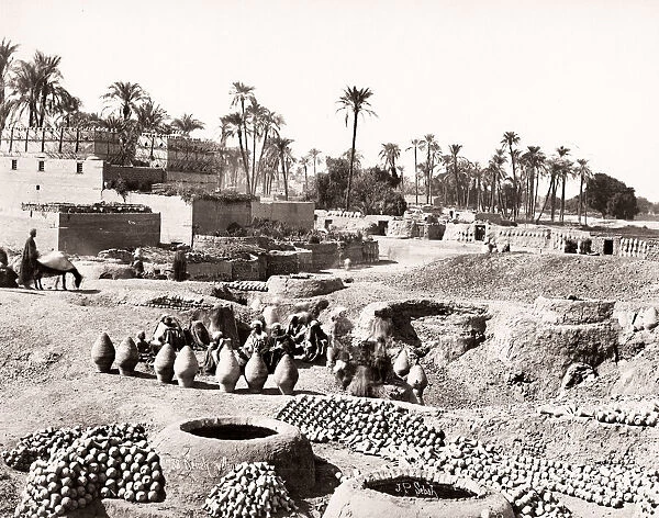 Pottery works, manufacturing industry, Egypt, c. 1890 s