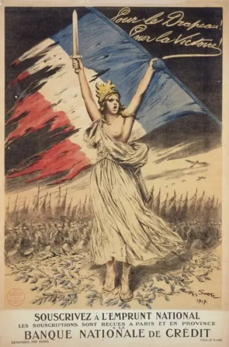 Framed Print : Pour le drapeau! Pour la victoire! Souscrivez e l emprunt na