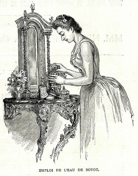 Pouring Botot water, Paris Exhibition of 1889