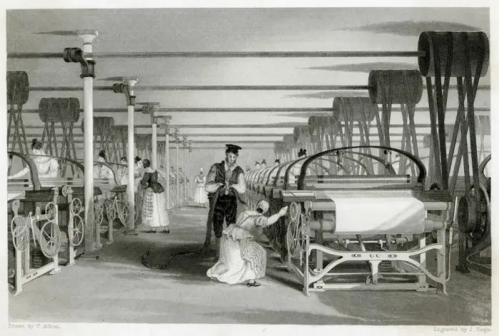 Framed Print : Power Loom Weaving Framed Print : Power Loom Weaving