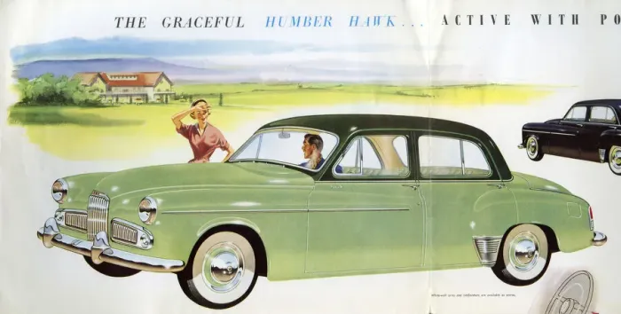 Framed Print : Power Plus Humber Hawk (Mk VIA) car brochure Framed Print : Power Plus Humber Hawk (Mk VIA) car brochure