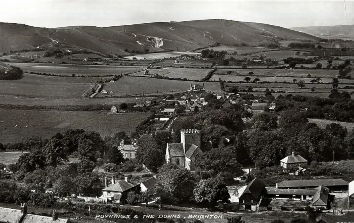 Framed Print : Poynings and the Downs, Brighton, Sussex Framed Print : Poynings and the Downs, Brighton, Sussex