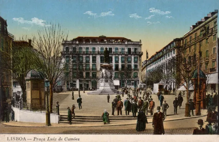Framed Print : Praca Luis de Camoes, Lisbon, Portugal Framed Print : Praca Luis de Camoes, Lisbon, Portugal